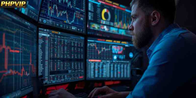 A bettor reviewing detailed match statistics, performance charts, and player metrics before placing a wager.